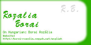rozalia borai business card